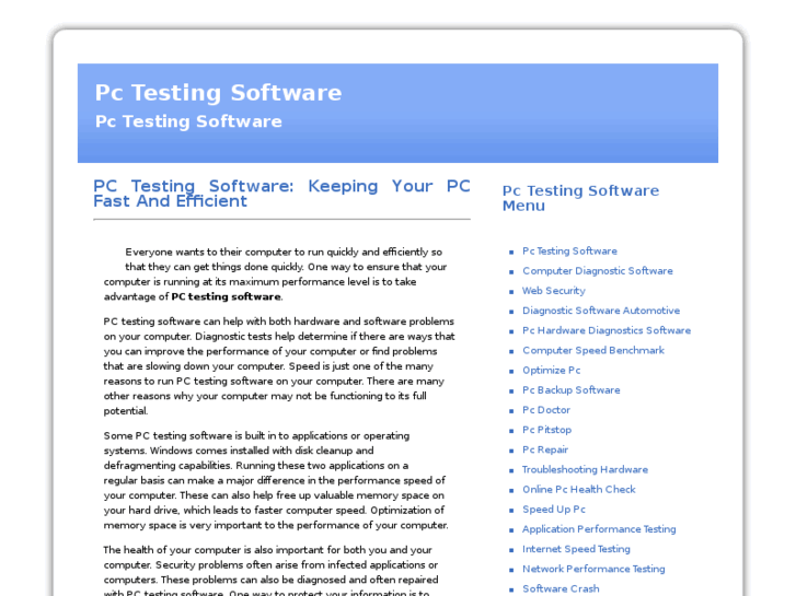 www.pctestingsoftware.com