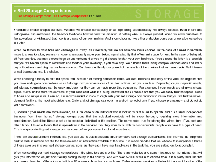 www.selfstoragecomparison.net