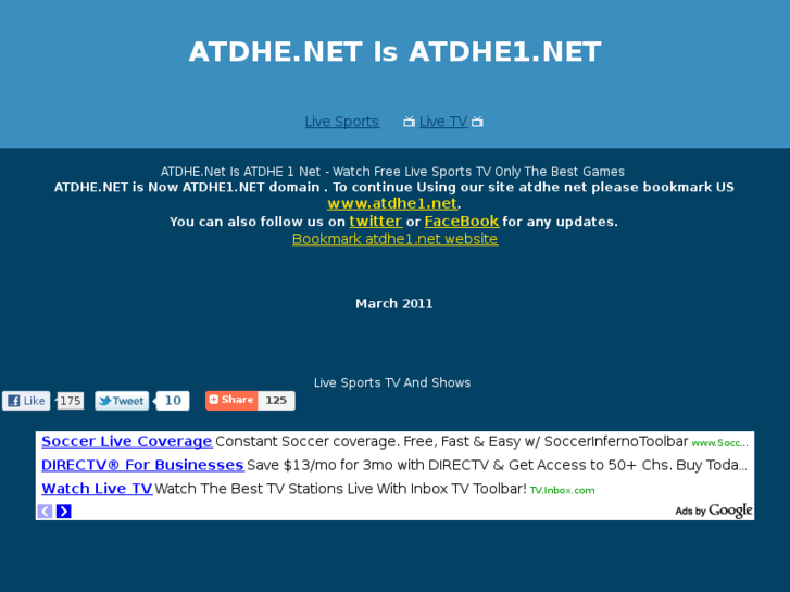 Atdhe1.Net: ATDHE.Net Is ATDHE 1 Net - Watch Free Live Sports TV