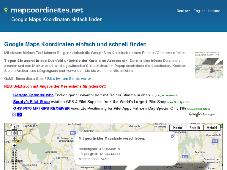 www.mapcoordinates.net