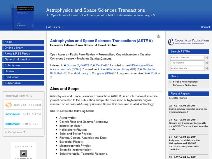 www.astrophysics-and-space-sciences-transactions.net
