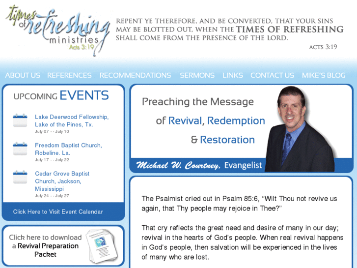 www.mikecourtneytimesofrefreshing.org