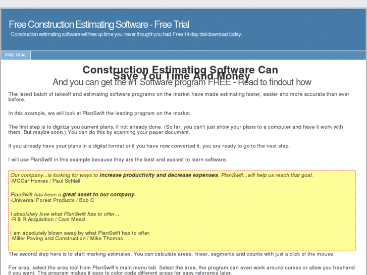 www.freeconstructionestimatingsoftware.com