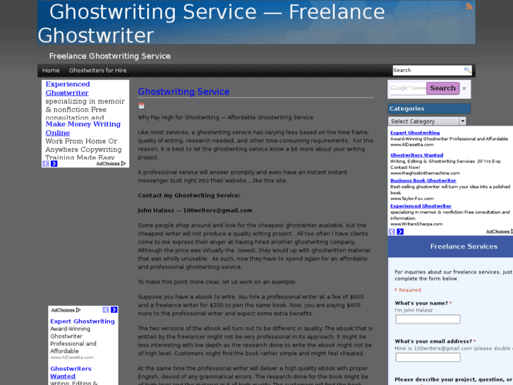 www.ghostwritingservice.net