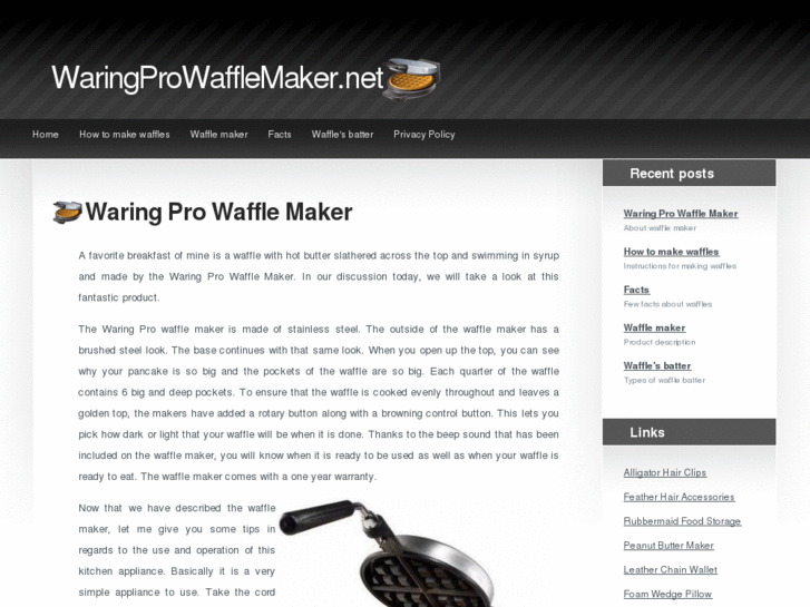 www.waringprowafflemaker.net
