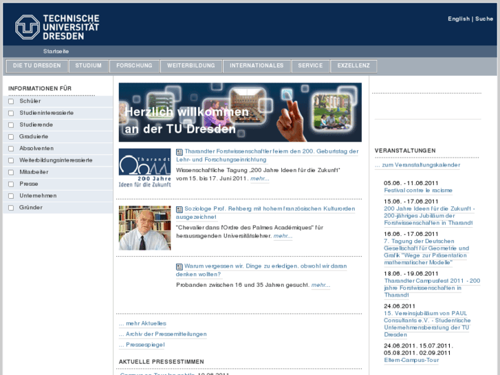 Tu-Dresden.de: TUD - TU Dresden - Startseite - Aktuelles