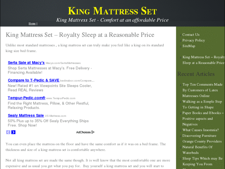 www.kingmattressset.net