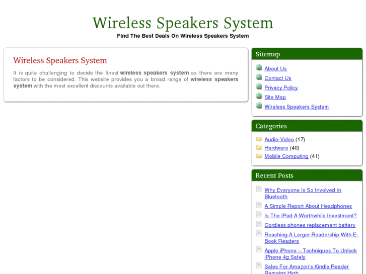 www.wirelessspeakerssystem.info
