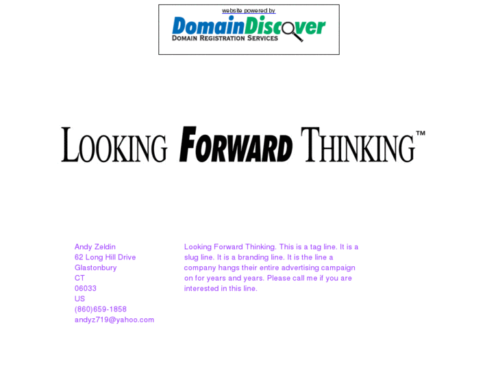 www.lookingforwardthinking.net