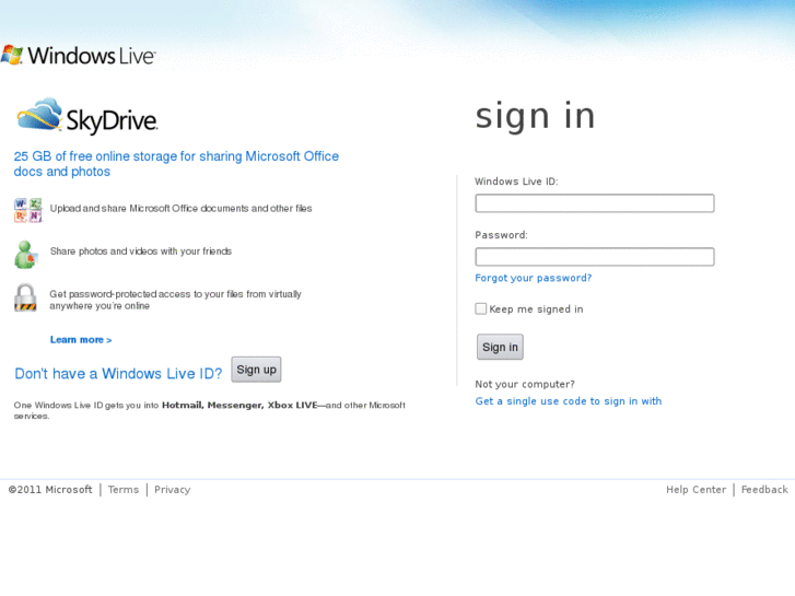 www.windowslivedrive.com