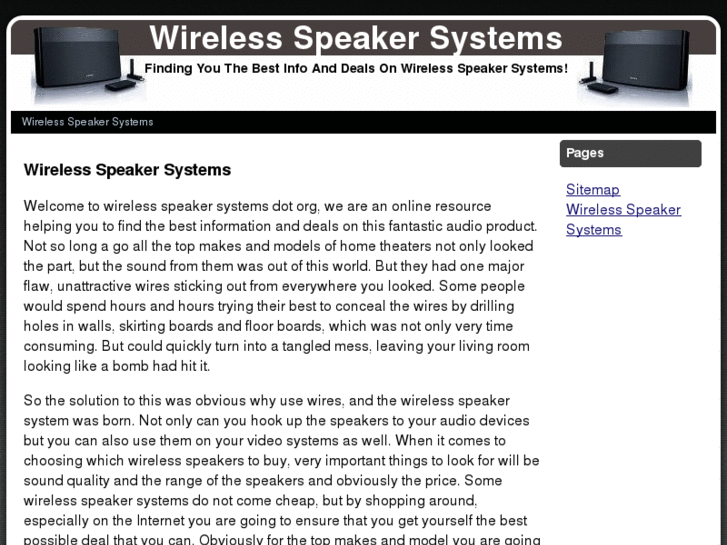 www.wirelessspeakersystems.org