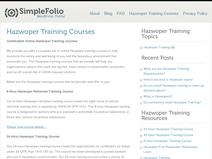 www.onlinehazwopertrainingcourses.com