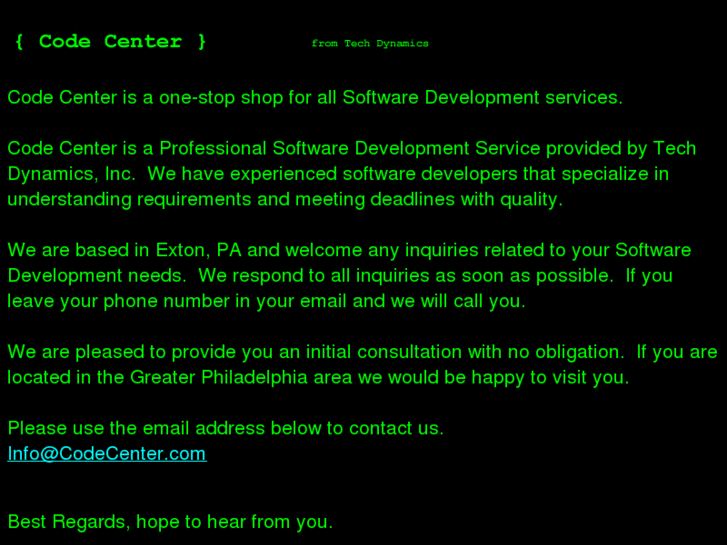 www.thecodecenter.com
