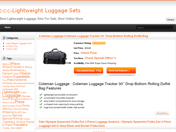 www.lightweightluggagesets.net
