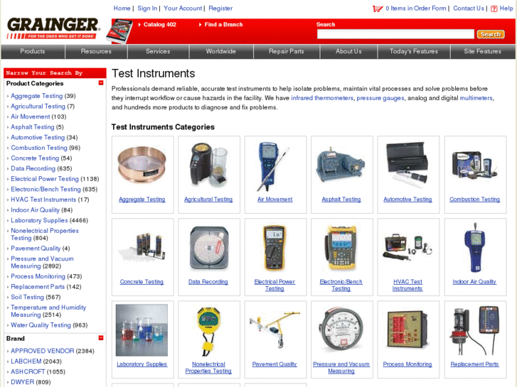 www.graingertesting.com