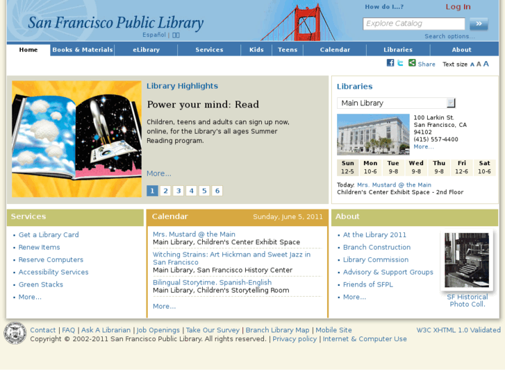 Sfpl.Org: Home :: San Francisco Public Library