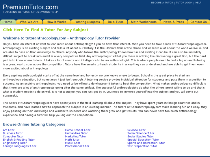 www.tutoranthropology.com
