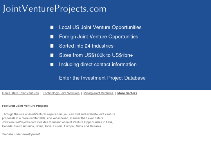 www.jointventureprojects.com