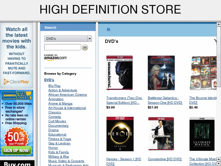www.highdefinitiondvdstore.com