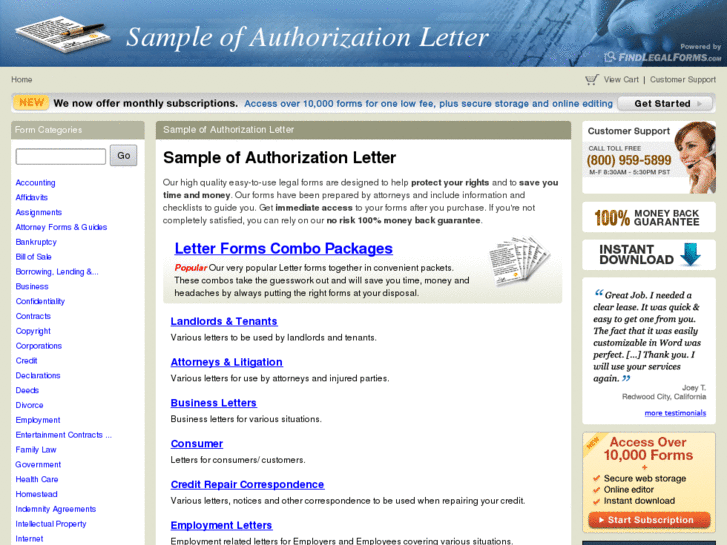 www.sampleofauthorizationletter.com