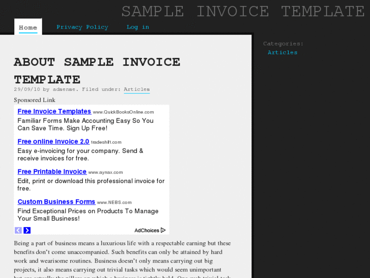 www.sampleinvoicetemplate.net