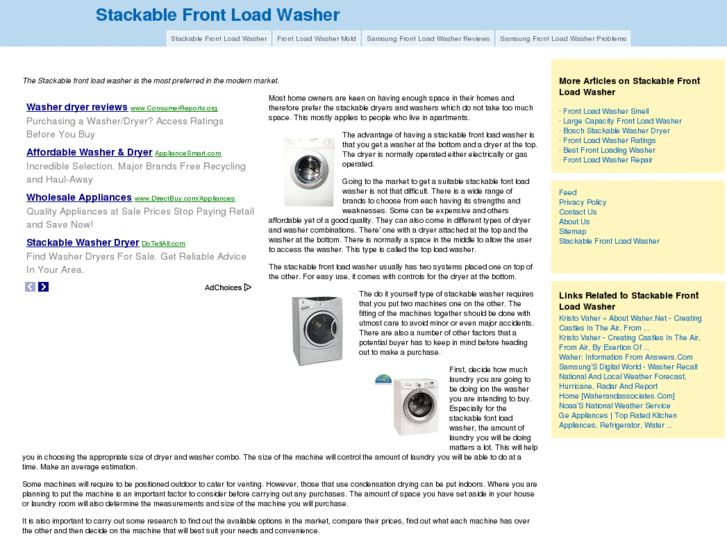 www.stackablefrontloadwasher.com