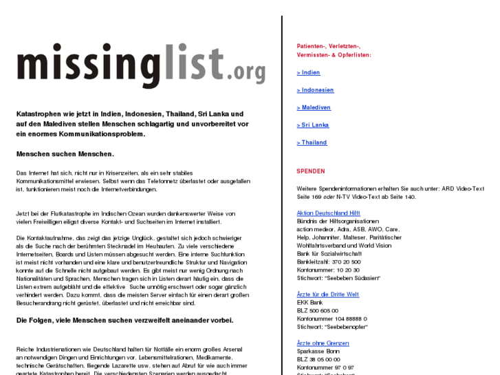 www.missinglist.info