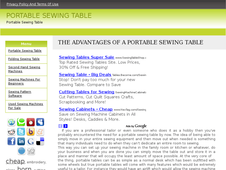 www.portablesewingtable.net