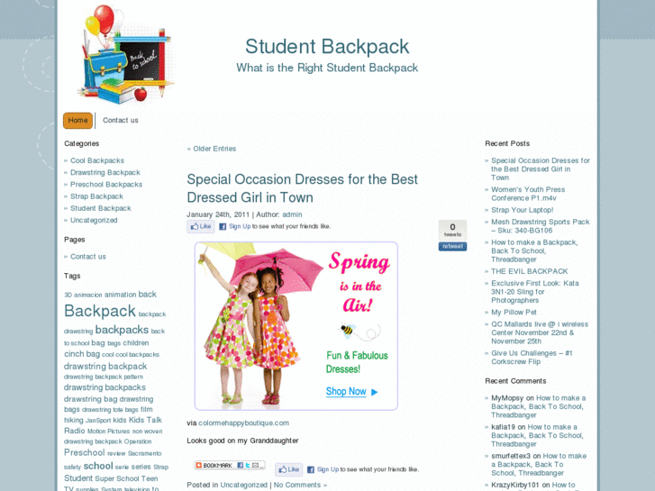 www.studentbackpack.net