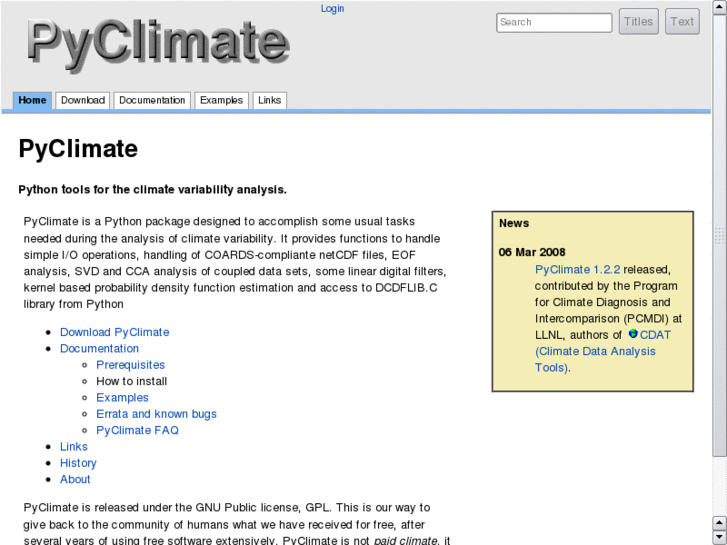 www.pyclimate.org