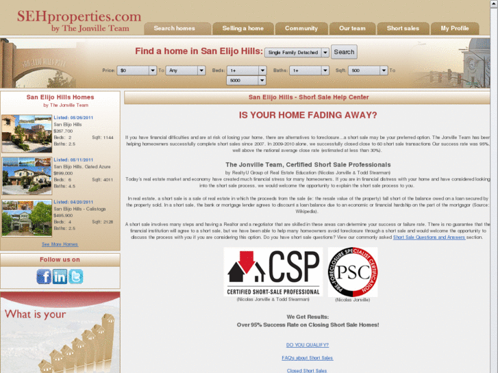 www.sehshortsaleinfocenter.com
