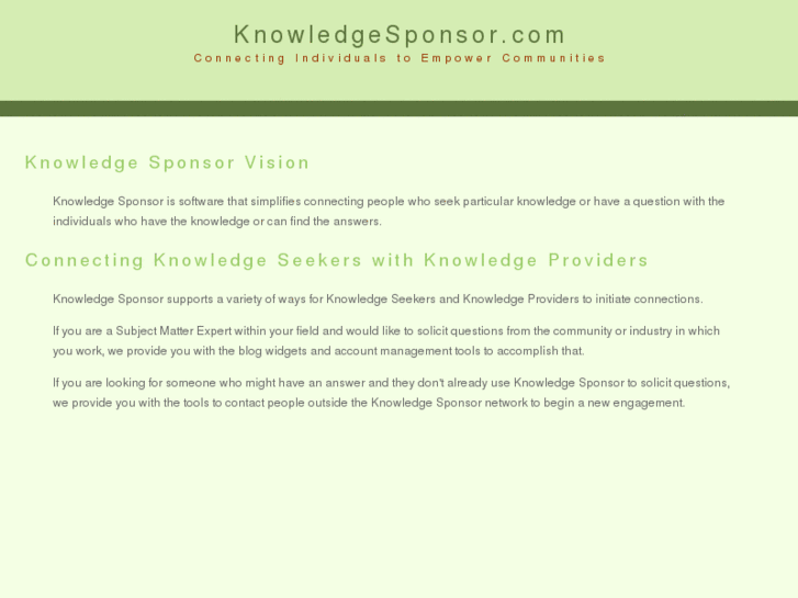 www.knowledgesponsor.net