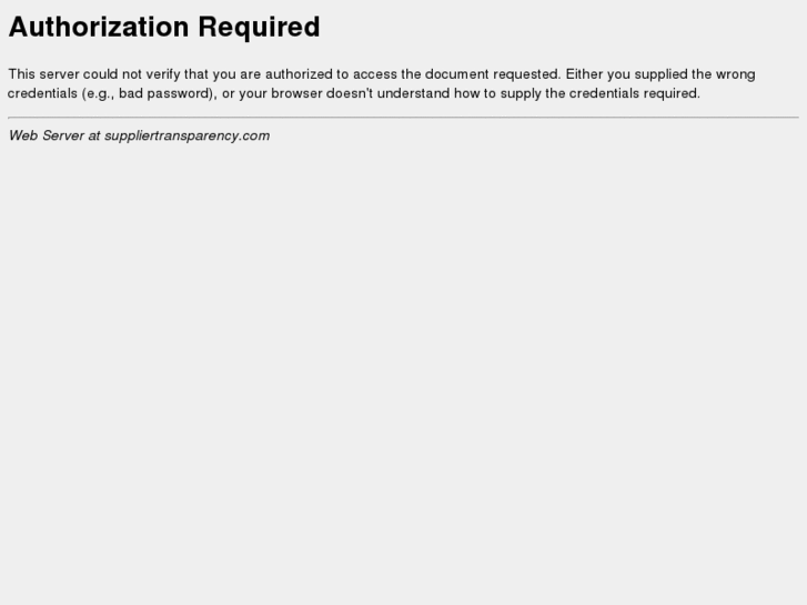 www.suppliertransparency.net