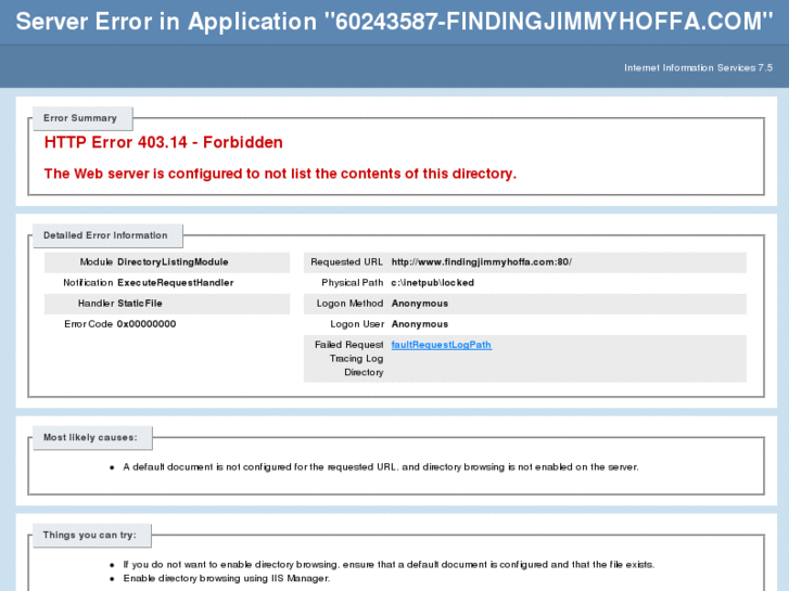 www.findingjimmyhoffa.com