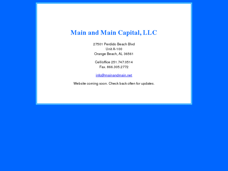 www.mainandmain.net
