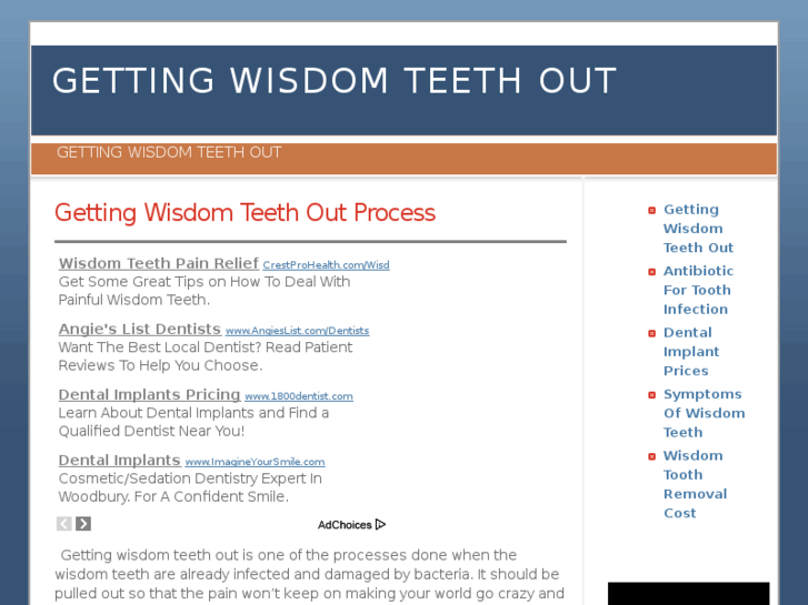 www.gettingwisdomteethout.net