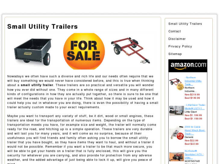 www.smallutilitytrailers.net