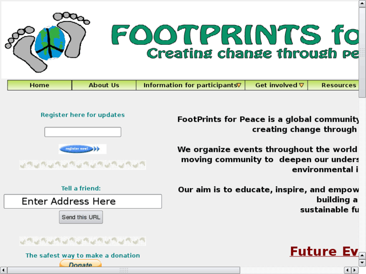 www.footprintsforpeace.net