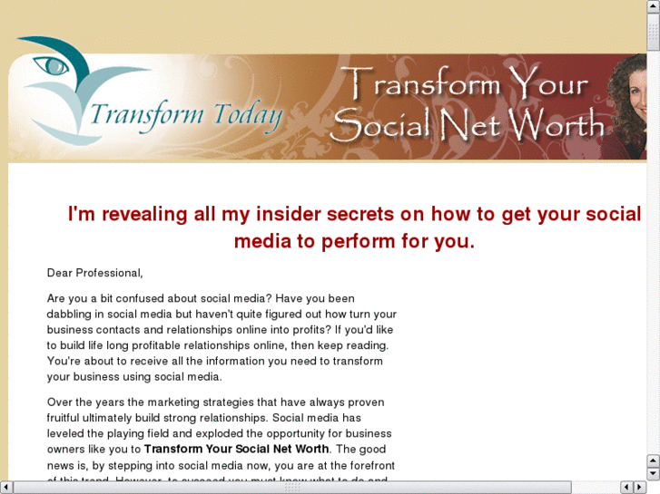 www.transformyoursocialnetwork.com