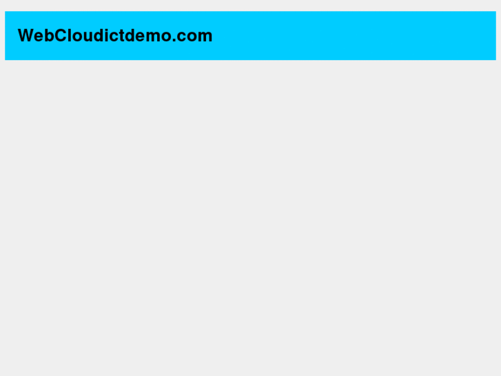www.webcloudictdemo.com