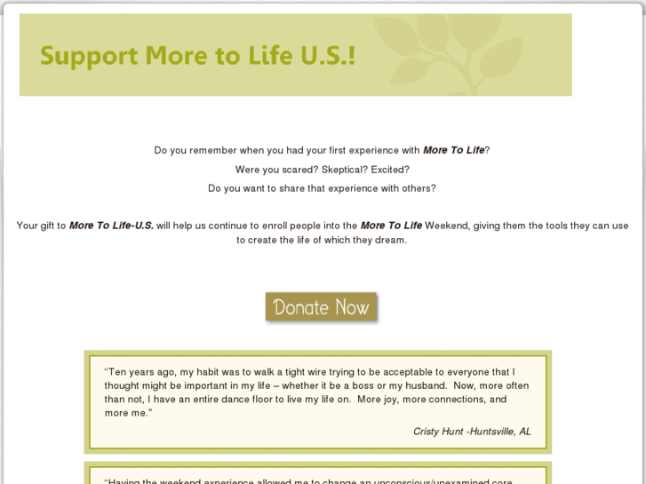 www.supportmoretolife.org