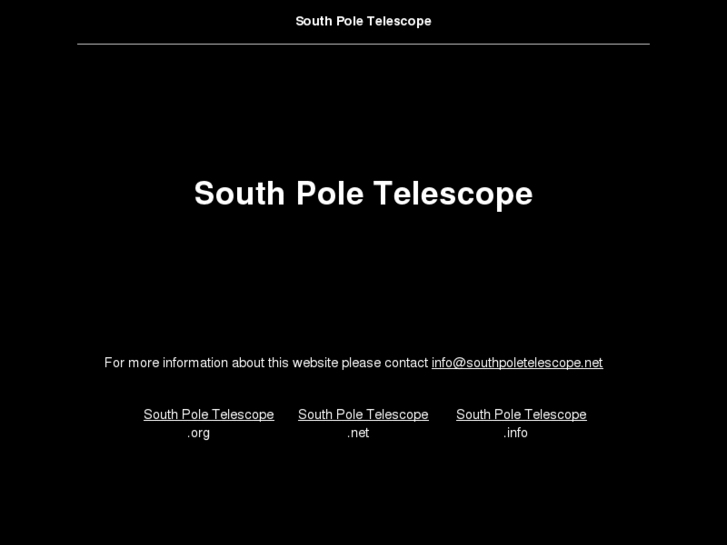 www.southpoletelescope.net