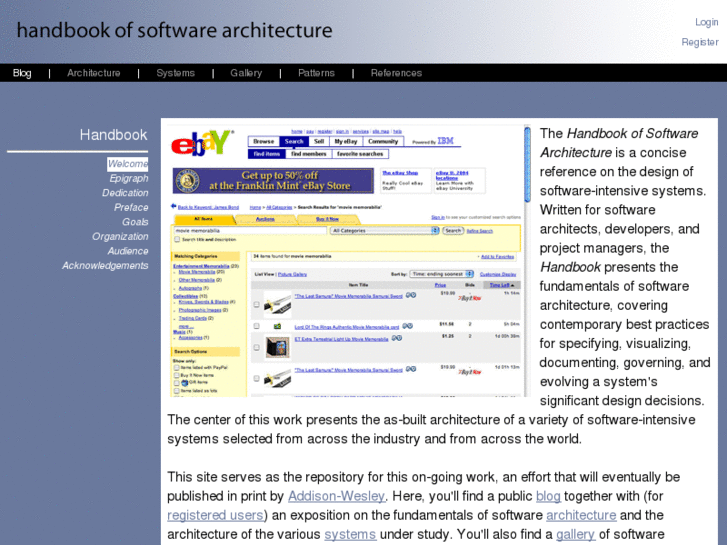 www.handbookofsoftwarearchitecture.com