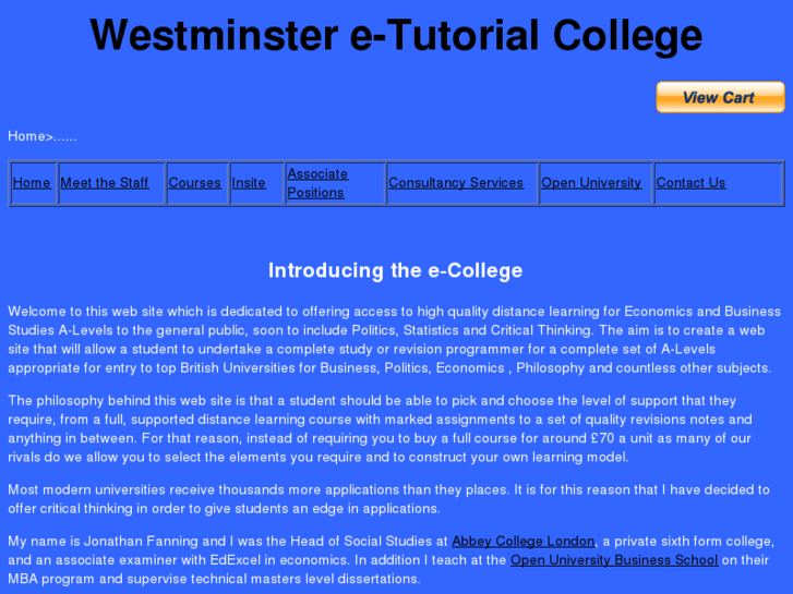 www.westminsteretutorial.net