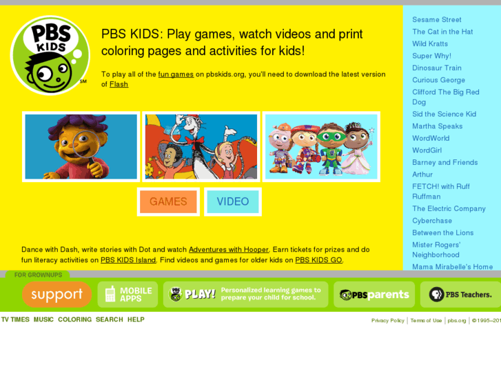 Pbskids.com: PBS KIDS: Educational Games, Videos and Activities For Kids!