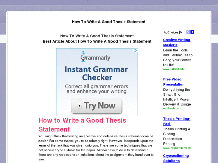 www.howtowriteagoodthesisstatement.com