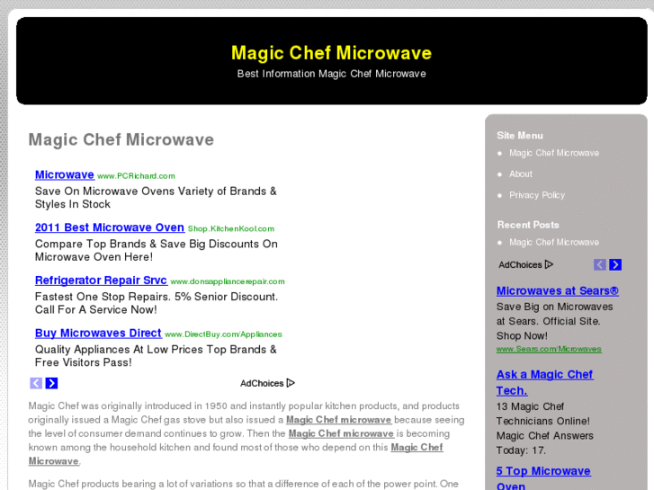 www.magicchefmicrowave.org