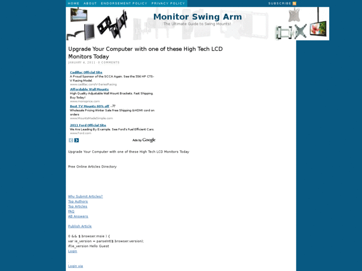 www.monitorswingarm.net