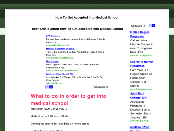 www.howtogetacceptedintomedicalschool.net