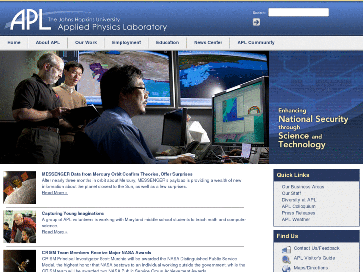 www.johnshopkinsuniversityappliedphysicslab.net